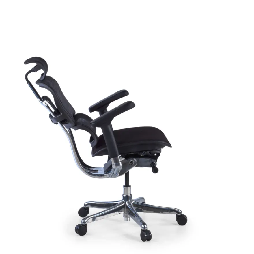 Sedia Ergonomica Ergohuman Elite, seduta imbottita, struttura nera
