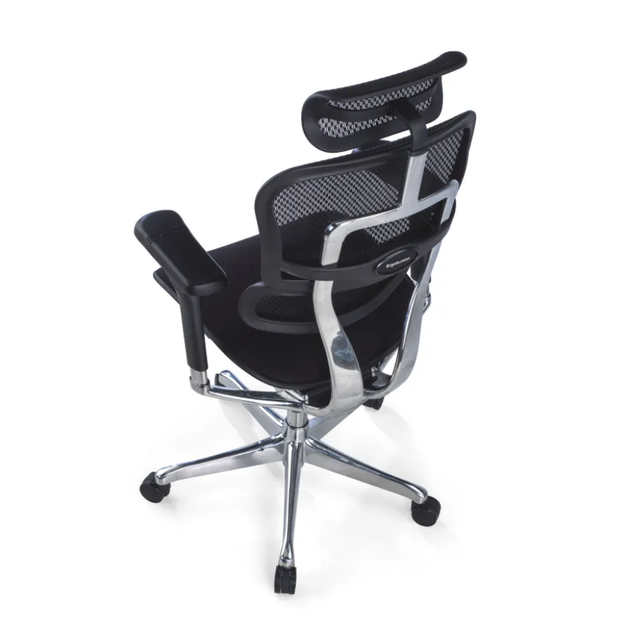 Sedia Ergonomica Ergohuman Elite, seduta imbottita, struttura nera