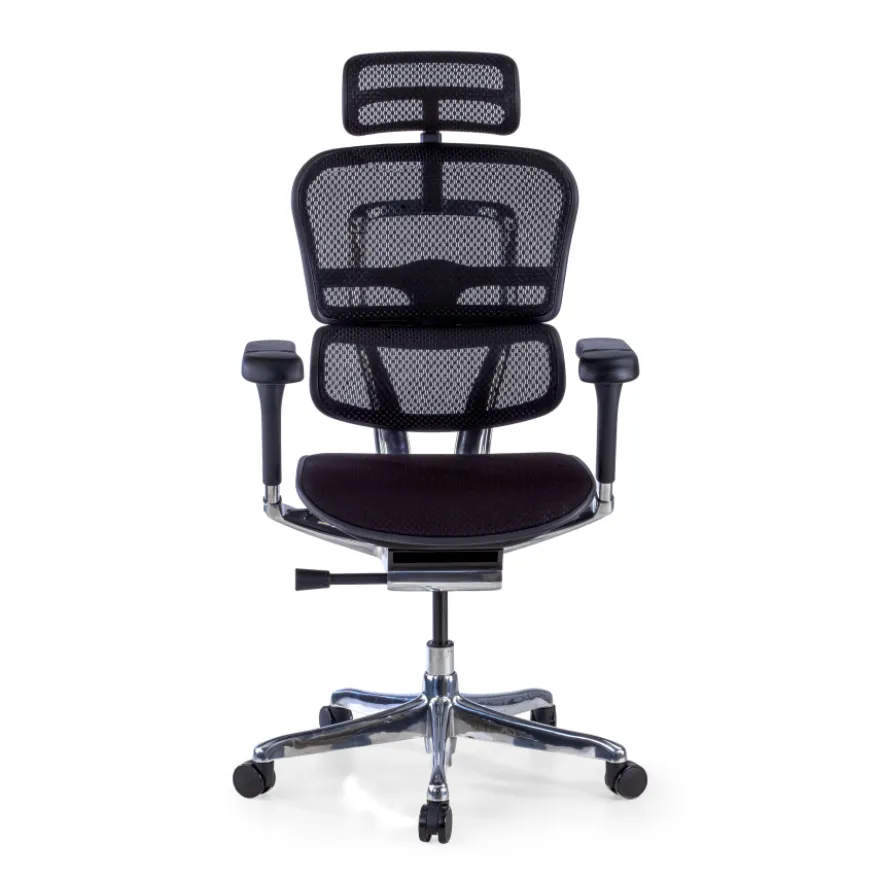 Sedia Ergonomica Ergohuman Elite, seduta imbottita, struttura nera