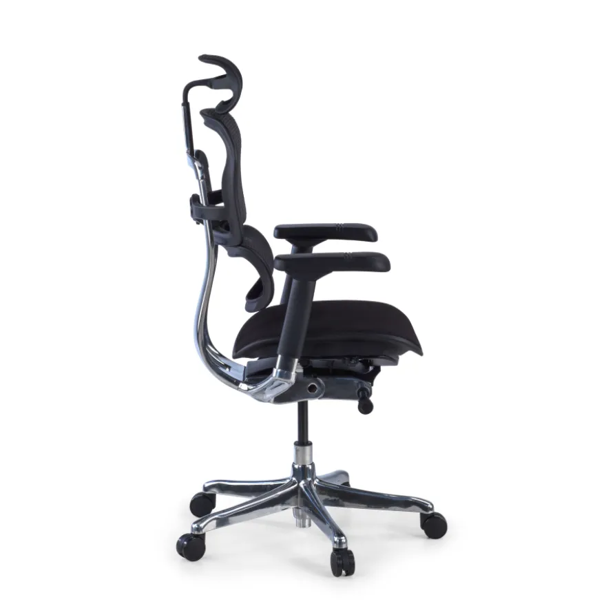 Sedia Ergonomica Ergohuman Elite, seduta imbottita, struttura nera