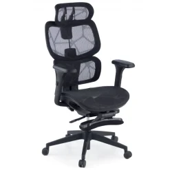 Sedia ergonomica Every, con poggiapiedi estraibile, rete