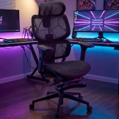 Sedia ergonomica Every, con poggiapiedi estraibile, rete