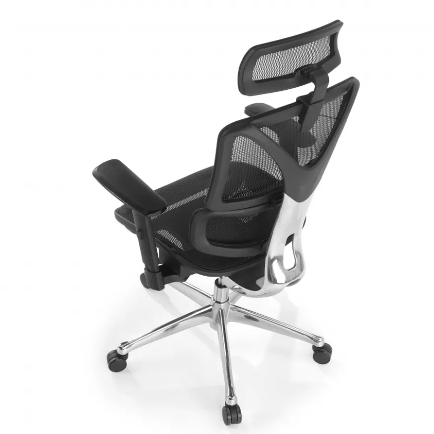 Sedia Ergonomica Focus, Struttura in alluminio, Schienale Regolabile