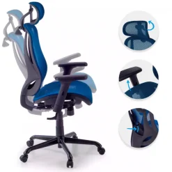 Sedia Ergonomica Locktech, Supporto Lombare, Poggiatesta