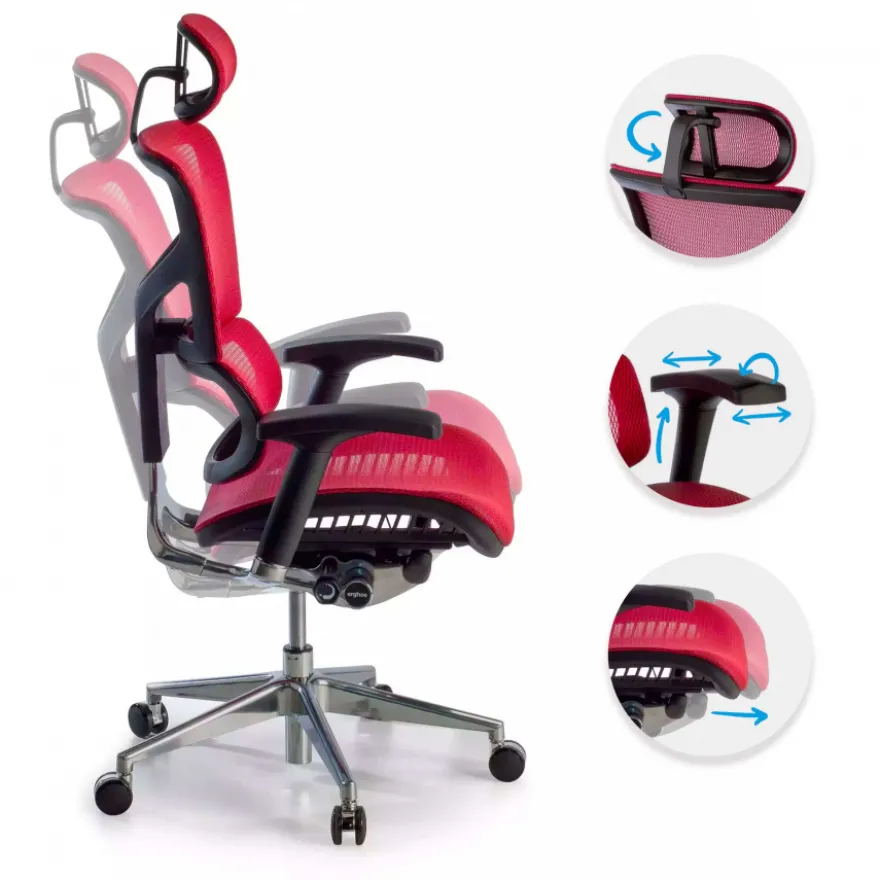 Sedia Ergonomica Next2, modello premium con poggiatesta