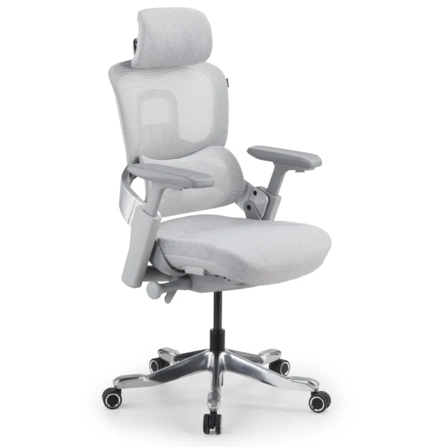 Sedia ergonomica ortopedica ZenPro, doppio schienale, struttura in alluminio