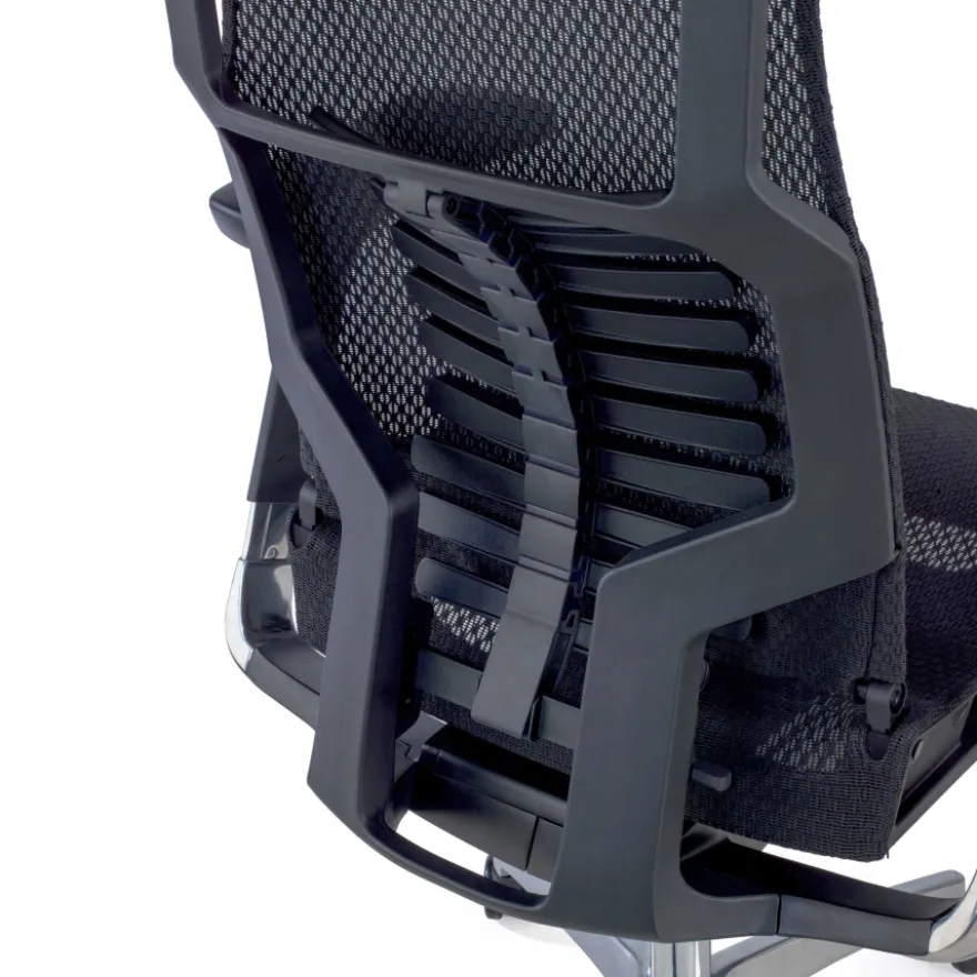 Sedia Ergonomica Pofit2, modello premium, struttura nera