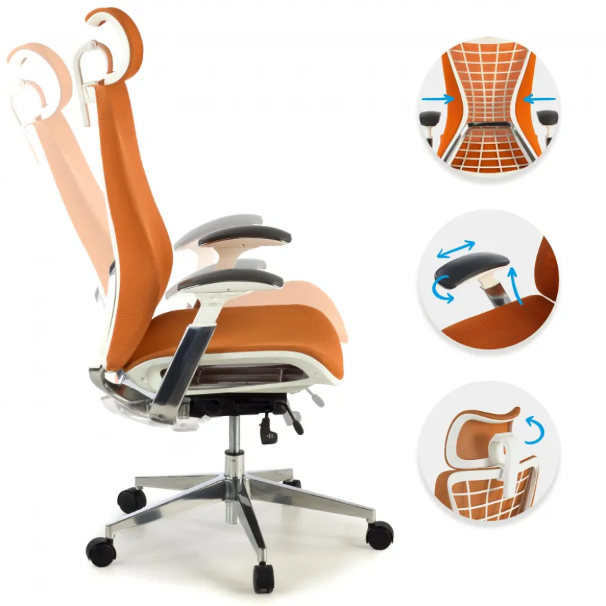 Sedia Ergonomica Professionale Miller, braccioli 3D, rete