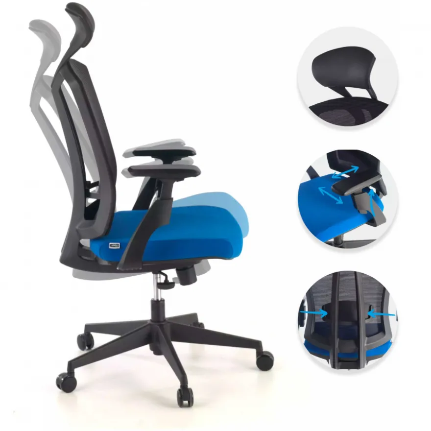 Sedia Ergonomica Ridley, poggiatesta, meccanismo sincronizzato