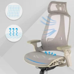 Sedia Ergonomica Thunder, premium, supporto lombare, rete