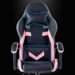 Sedia gamer Mist con braccioli ribaltabili, cuscino cervicale e lombare