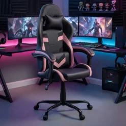 Sedia gamer Mist con braccioli ribaltabili, cuscino cervicale e lombare
