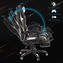 Sedia Gaming con Poggiapiedi Logan, braccioli sincronizzati
