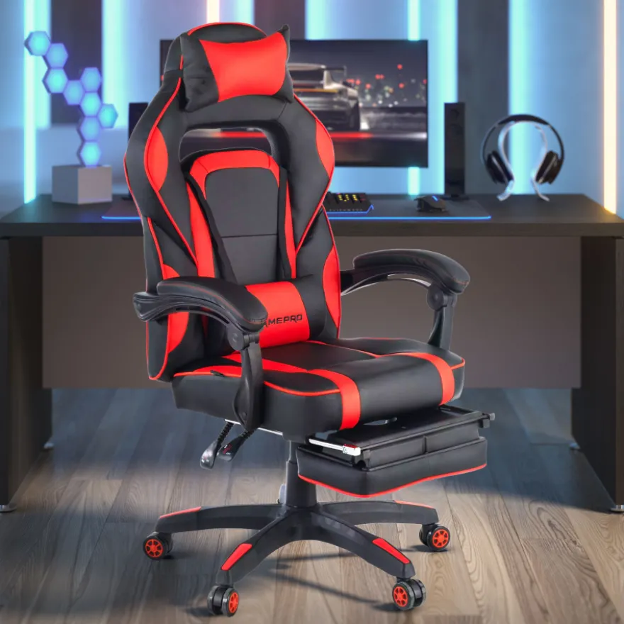 Sedia Gaming con Poggiapiedi Logan, braccioli sincronizzati