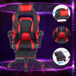 Sedia Gaming con Poggiapiedi Logan, braccioli sincronizzati