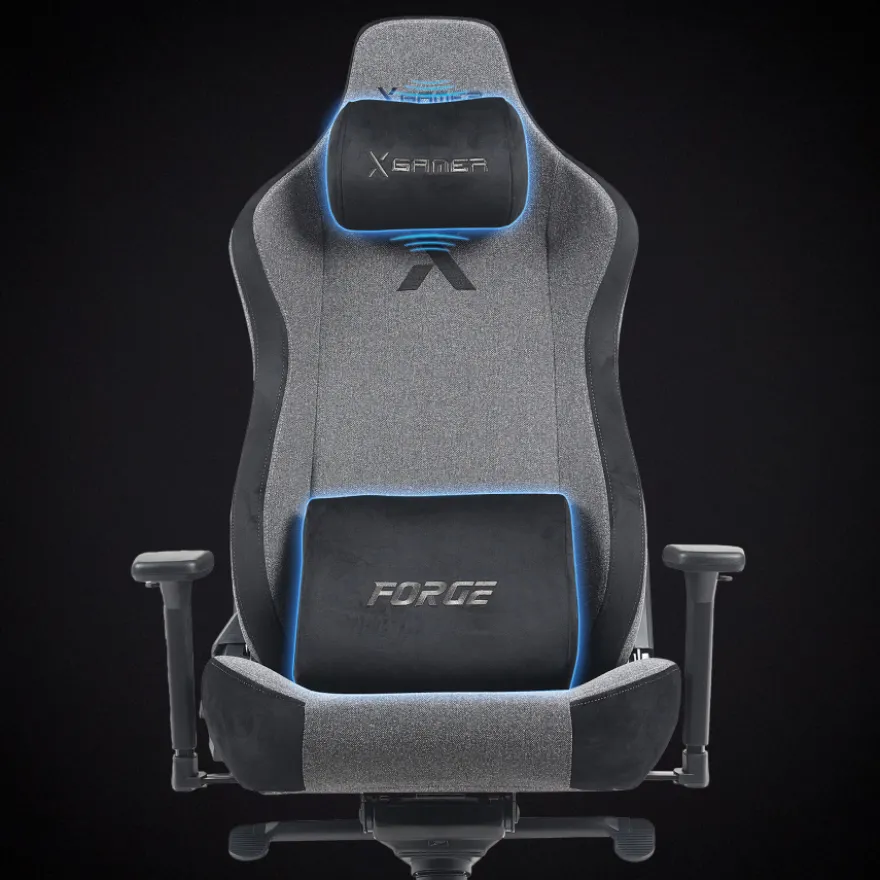 Sedia gaming ergonomica in tessuto Forge, cuscino magnetico
