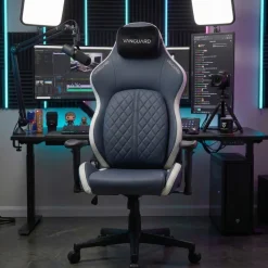 Sedia gaming ergonomica Vanguard, cuscino magnetico, ecopelle