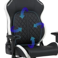 Sedia gaming ergonomica Vanguard, cuscino magnetico, ecopelle