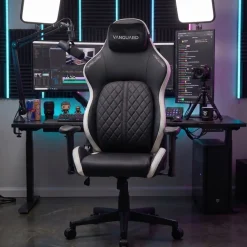 Sedia gaming ergonomica Vanguard, cuscino magnetico, ecopelle