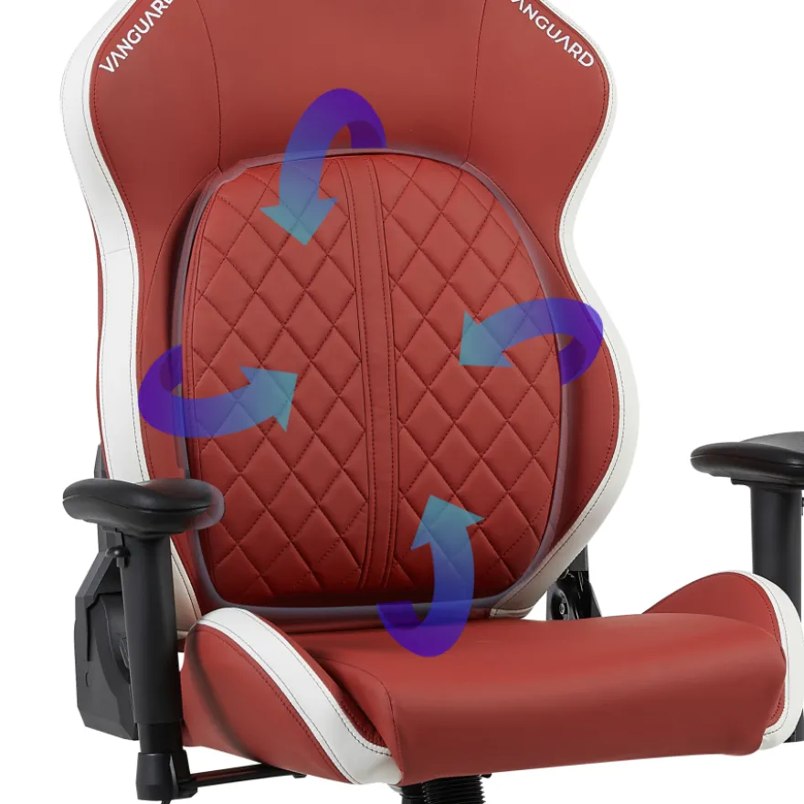 Sedia gaming ergonomica Vanguard, cuscino magnetico, ecopelle