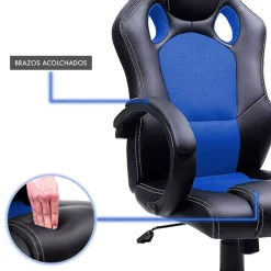 Sedia gaming Racer, design sportivo, imbottita