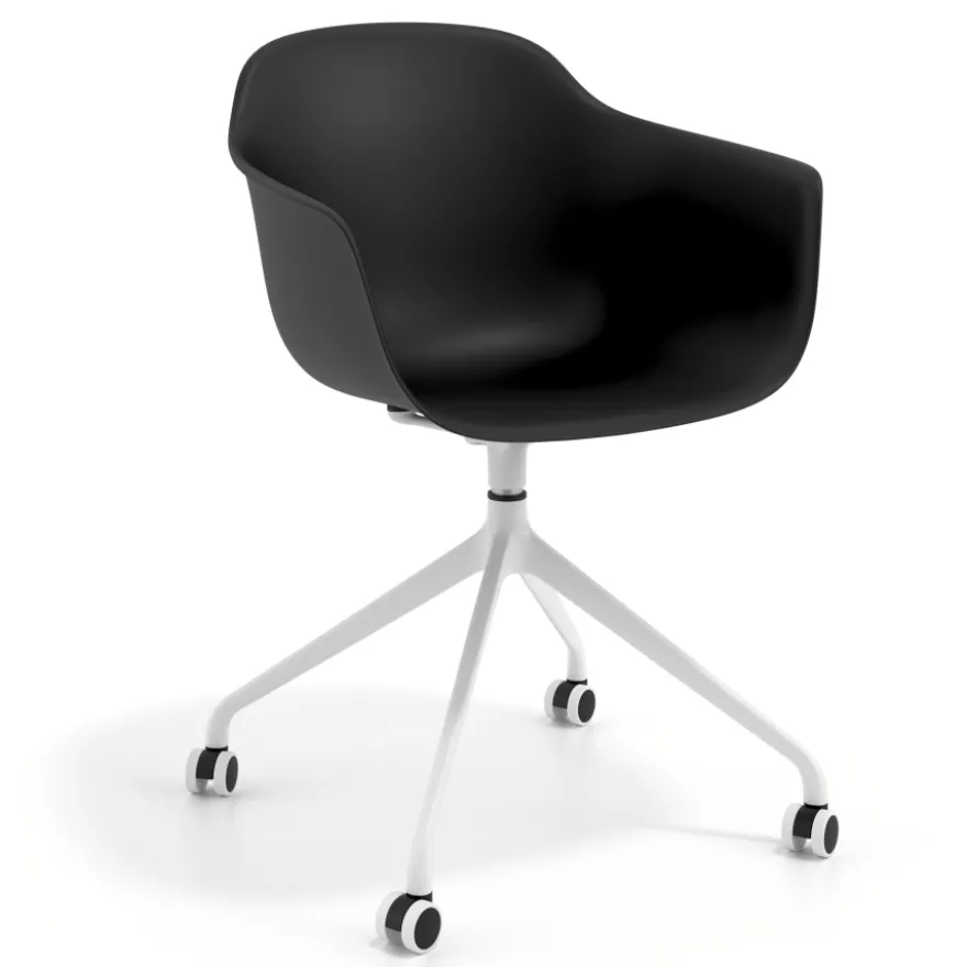 Sedia Girevole Alice, con ruote