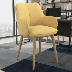 Sedia Nordica Nora, Gambe in legno, Certificata