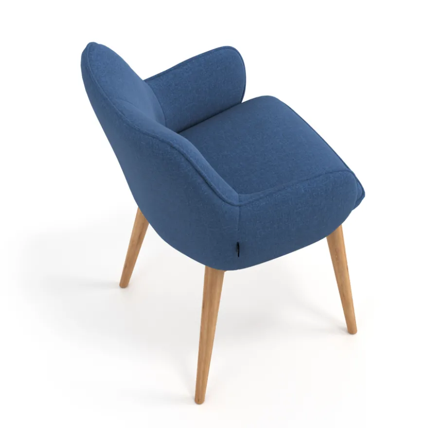 Sedia Nordica Nora, Gambe in legno, Certificata