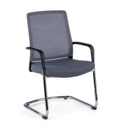 Sedia Ospiti Ufficio Bali, schienale in rete ergonomico