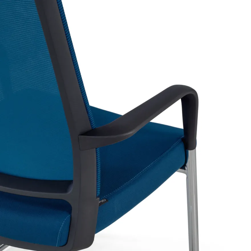 Sedia Ospiti Ufficio Bali, schienale in rete ergonomico