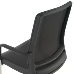 Sedia Ospiti Ufficio Bali, schienale ergonomico similpelle
