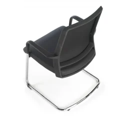 Sedia Ospiti Ufficio Bali, schienale ergonomico similpelle