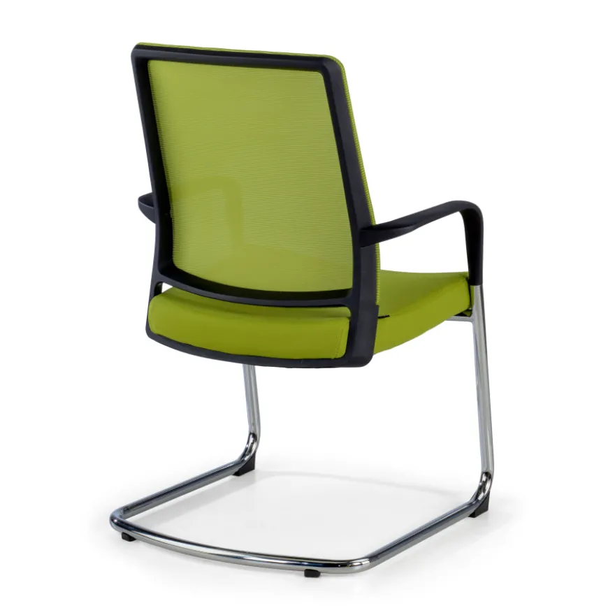 Sedia Ospiti Ufficio Bali, schienale in rete ergonomico