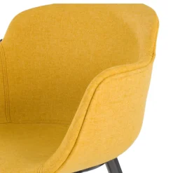 Sedia Ospiti Ufficio Laure, Gambe nere, Struttura in metallo, Imbottita