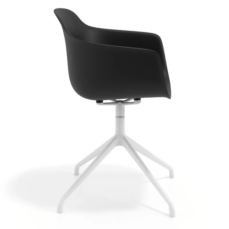 Sedia per Riunioni Alice, base piramidale