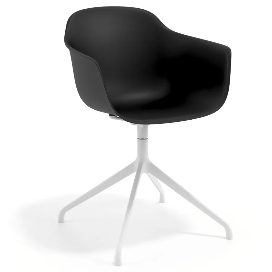 Sedia per Riunioni Alice, base piramidale