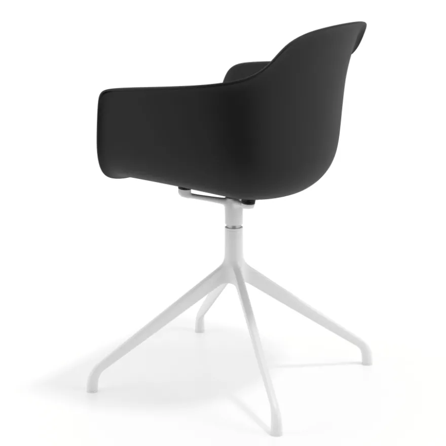 Sedia per Riunioni Alice, base piramidale