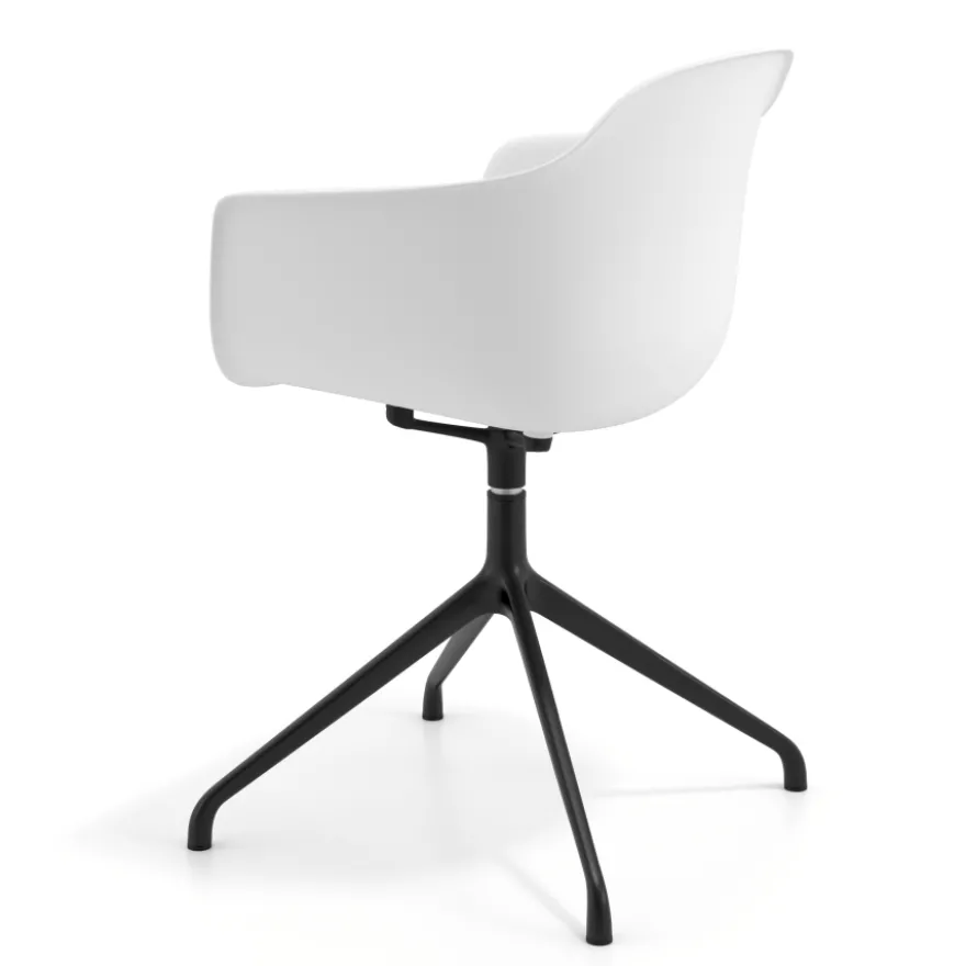 Sedia per Riunioni Alice, base piramidale