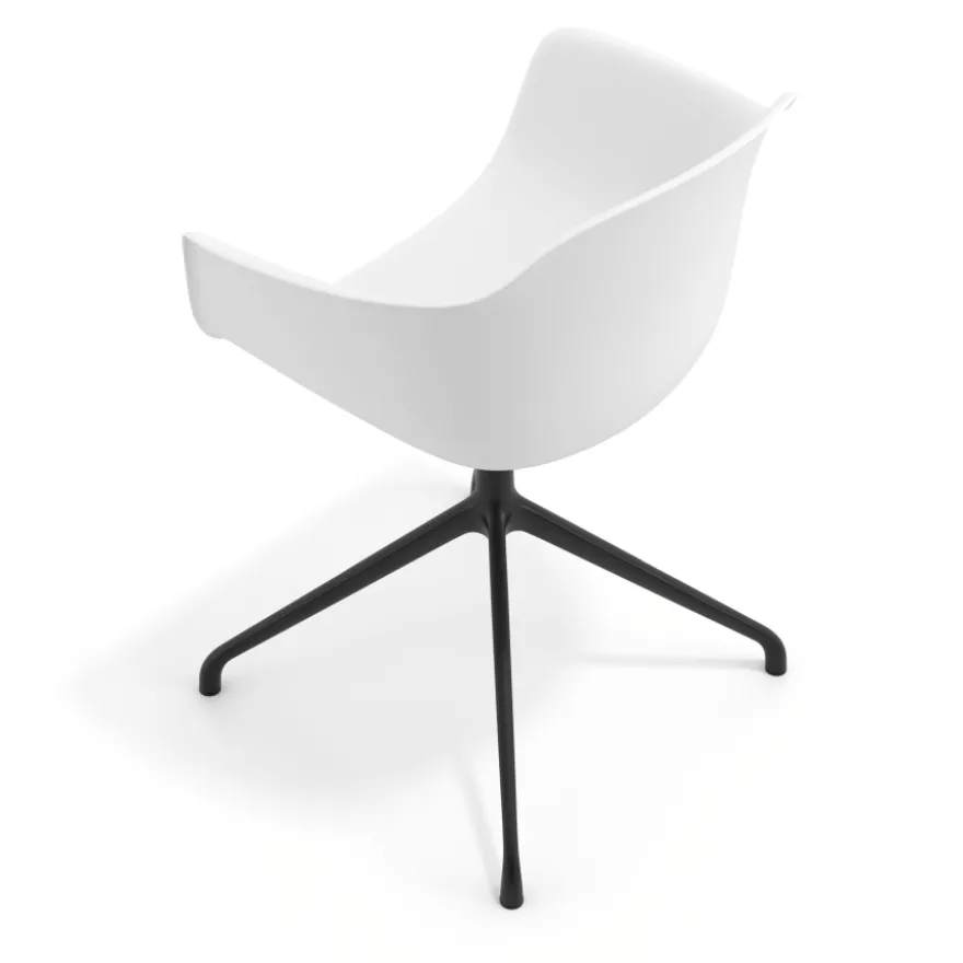 Sedia per Riunioni Alice, base piramidale