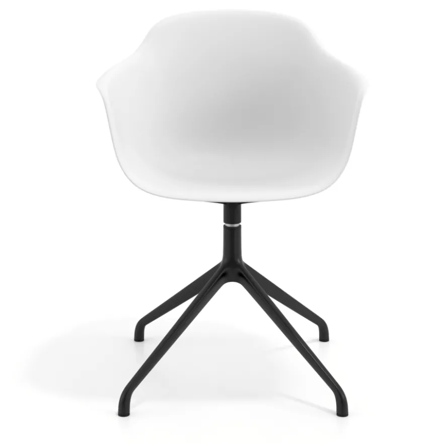 Sedia per Riunioni Alice, base piramidale