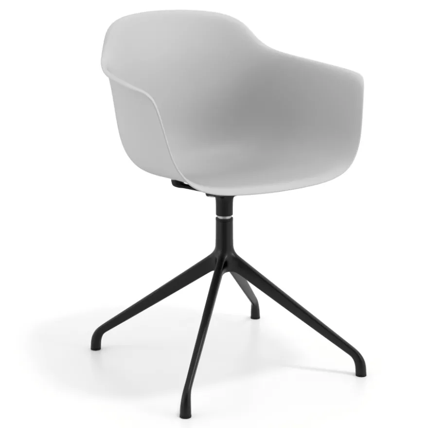 Sedia per Riunioni Alice, base piramidale