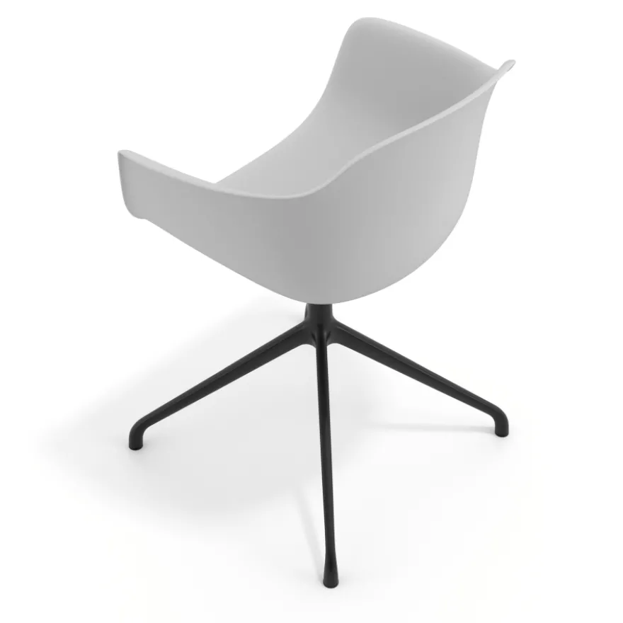 Sedia per Riunioni Alice, base piramidale