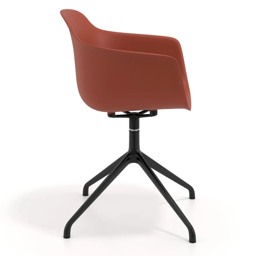 Sedia per Riunioni Alice, base piramidale