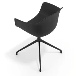 Sedia per Riunioni Alice, base piramidale