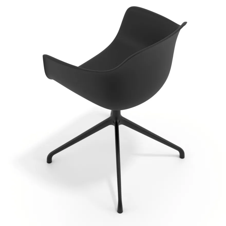 Sedia per Riunioni Alice, base piramidale
