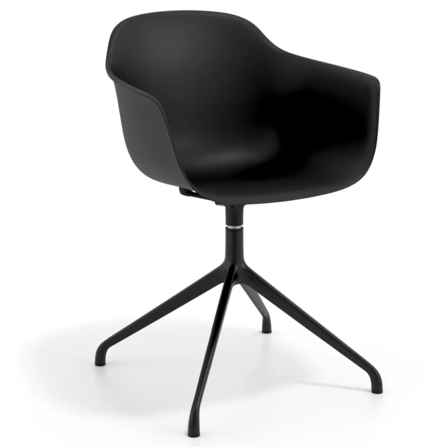 Sedia per Riunioni Alice, base piramidale