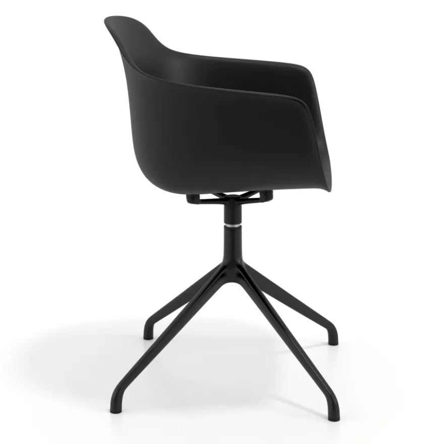 Sedia per Riunioni Alice, base piramidale