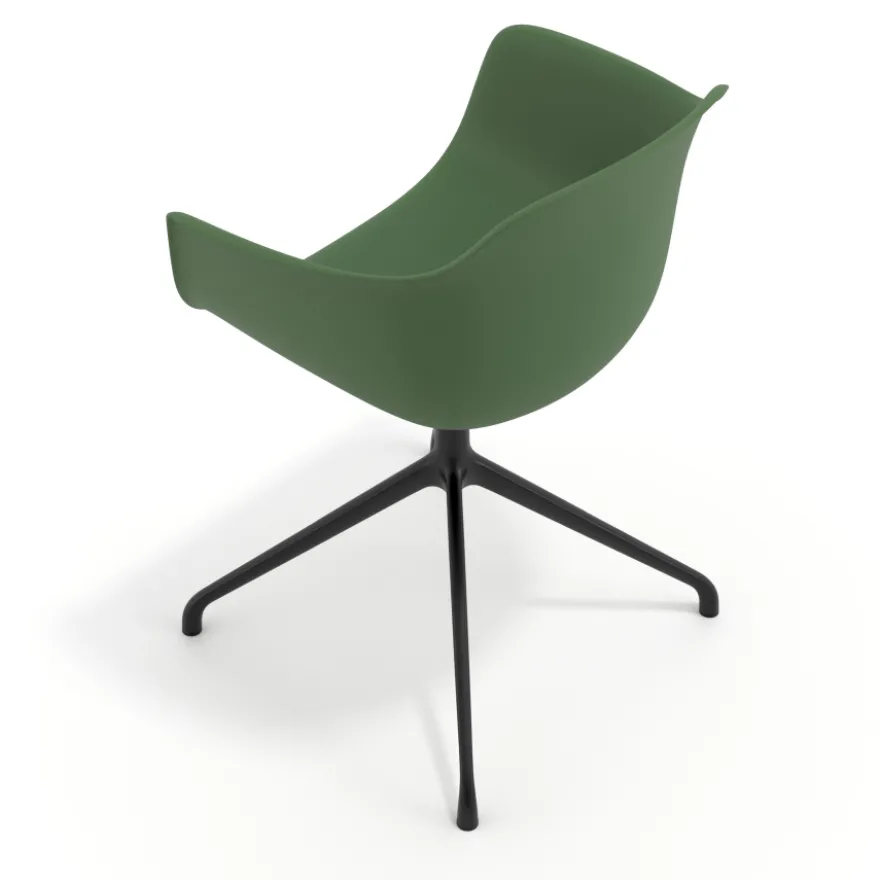 Sedia per Riunioni Alice, base piramidale