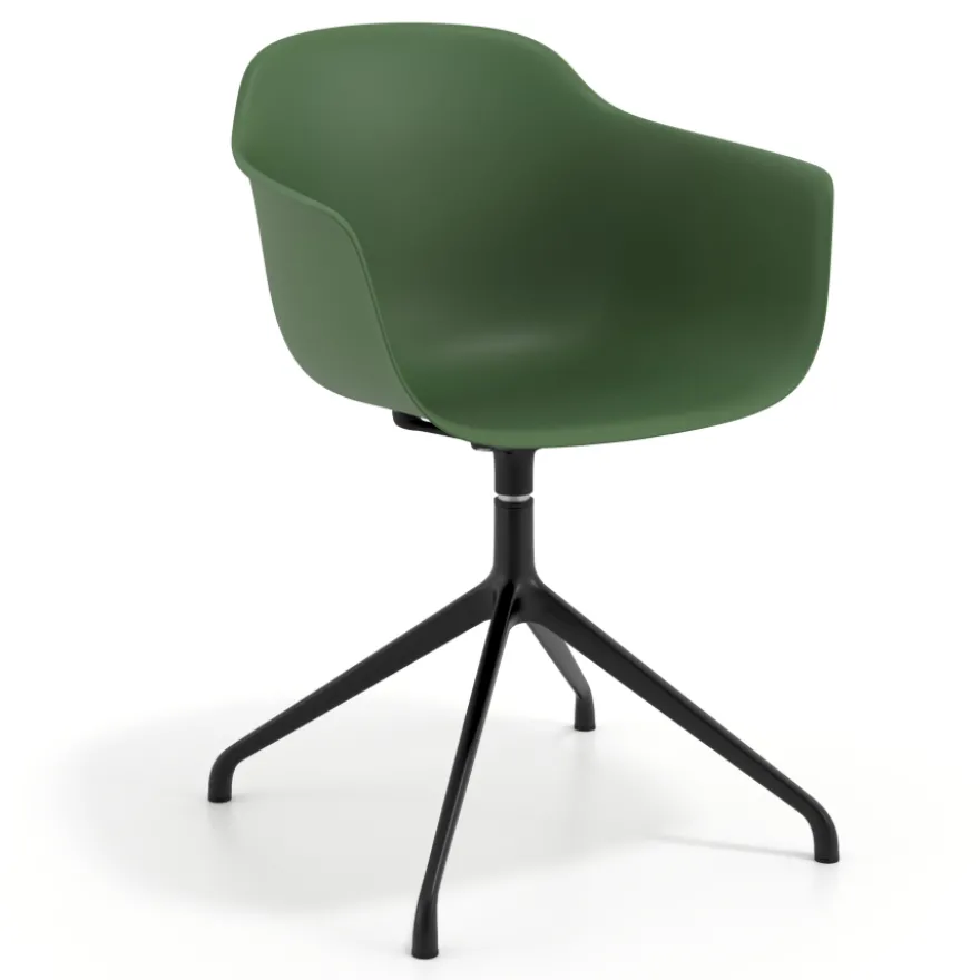 Sedia per Riunioni Alice, base piramidale