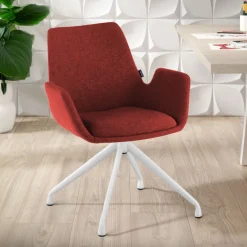 Sedia per Riunioni Glamm, imbottitura generosa, gambe in nero grafite